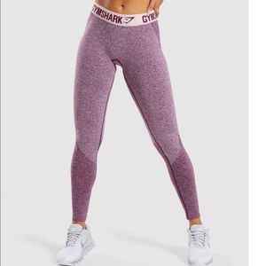 Gymshark Flex Leggings - Dark Ruby Marl/Blush Nude
